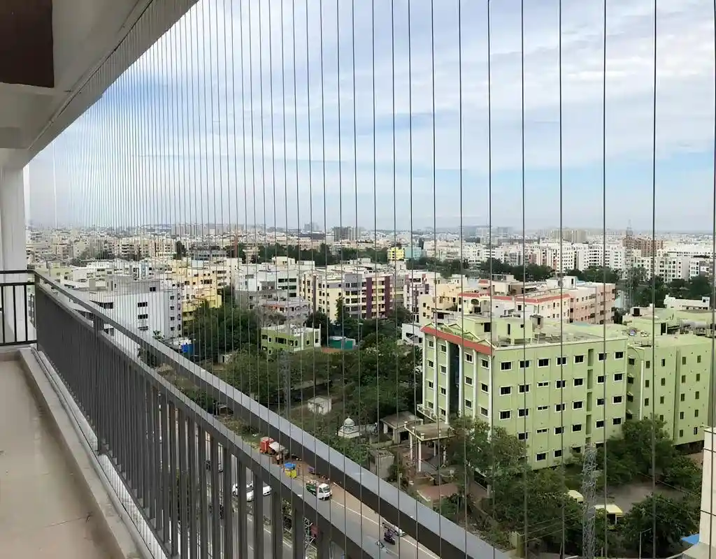 Invisible Grills for Balcony Dealers in Hyderabad and Throughout Telangana by Reliable Netting (5)
