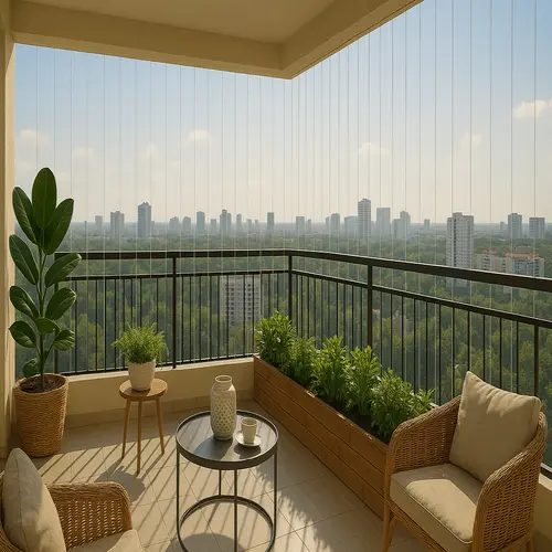 Premium Balcony Invisible Grills in Vijayawada by Reliable Netting