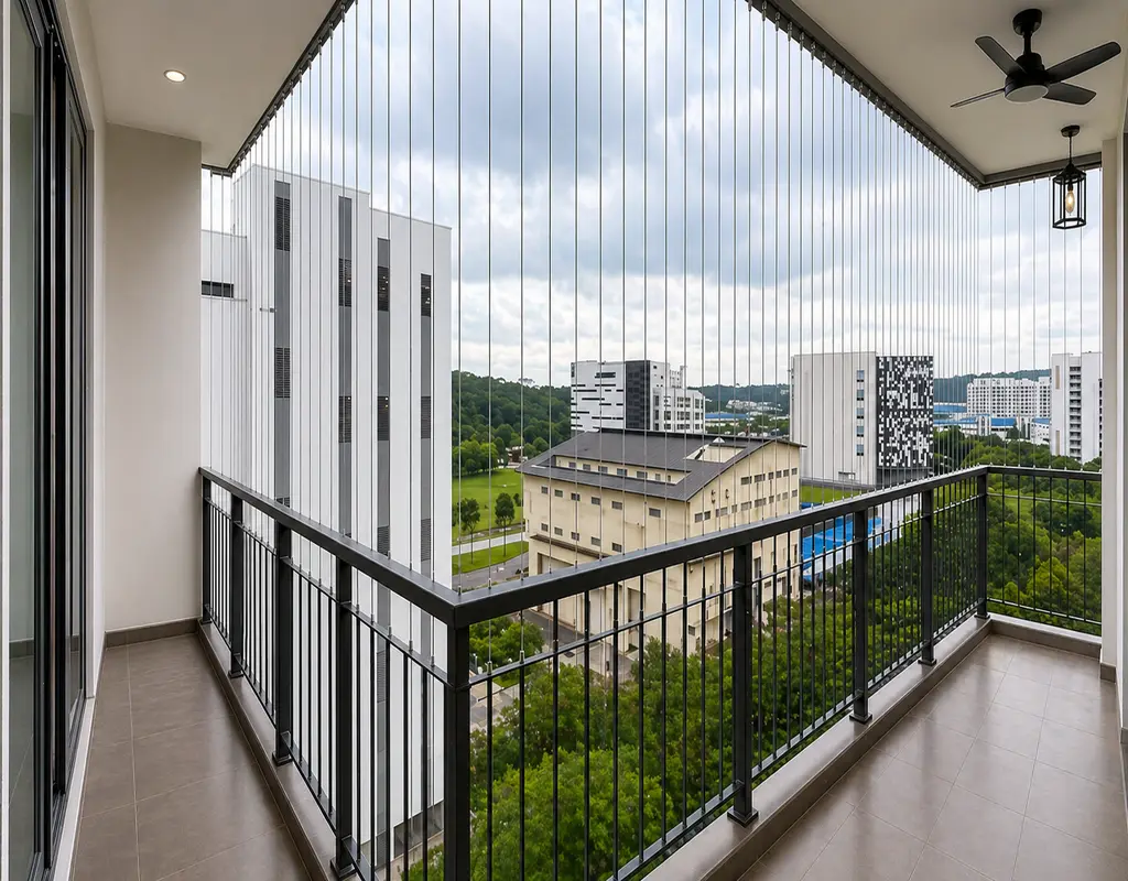 Premium Quality Balcony Stainless Steel Invisible Grills in Chennai